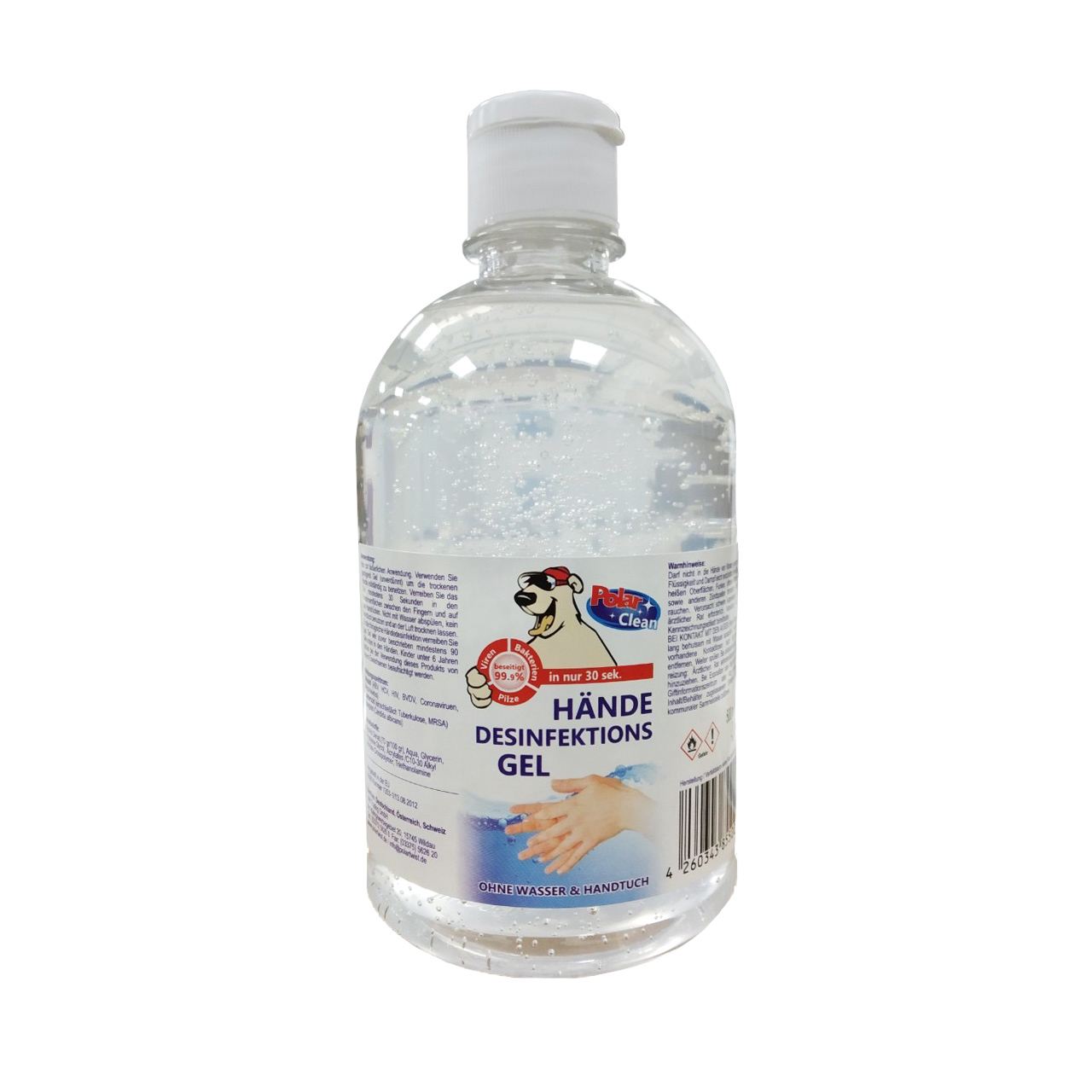 Hände Desinfektionsgel Polar Clean 500 ml
