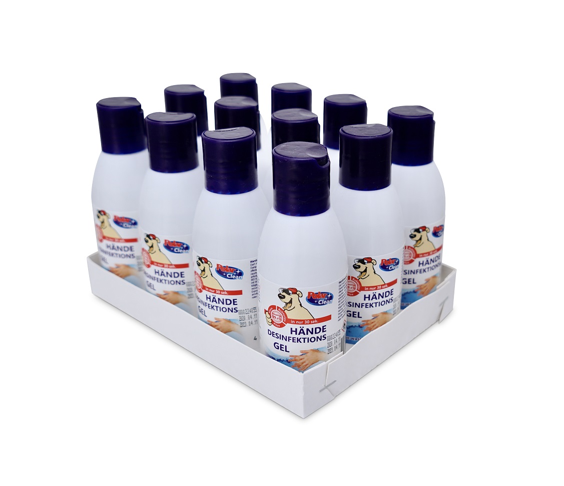 Polar Clean Hände Desinfektionsgel Tray 12 x 100 ml