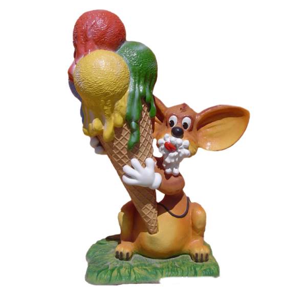 Eismaus mit Kugeleistüte